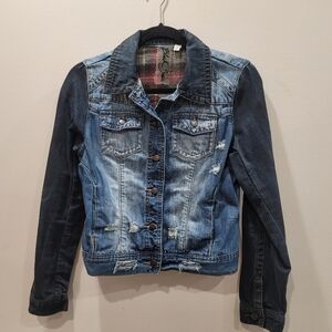 Black Swan Distressed Blue Jean Jacket - M